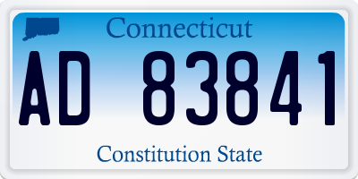 CT license plate AD83841