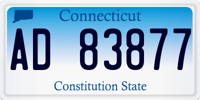 CT license plate AD83877