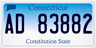 CT license plate AD83882