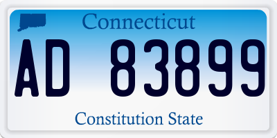 CT license plate AD83899
