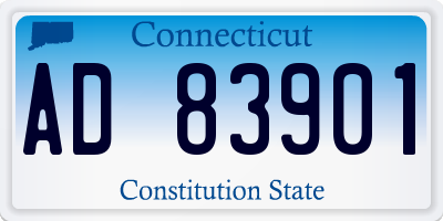 CT license plate AD83901