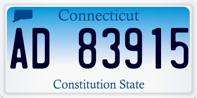 CT license plate AD83915