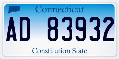 CT license plate AD83932