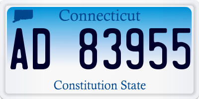 CT license plate AD83955