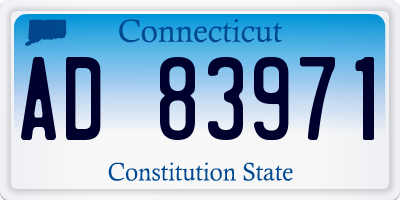 CT license plate AD83971