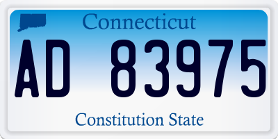 CT license plate AD83975