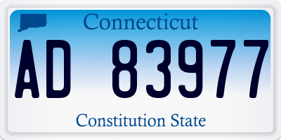 CT license plate AD83977