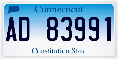CT license plate AD83991