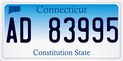 CT license plate AD83995