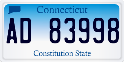 CT license plate AD83998