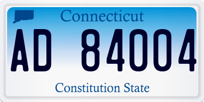 CT license plate AD84004