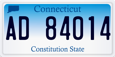 CT license plate AD84014