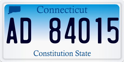 CT license plate AD84015