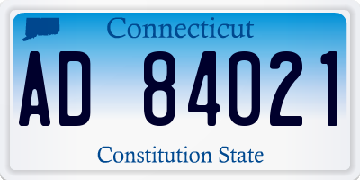 CT license plate AD84021