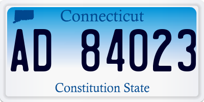 CT license plate AD84023