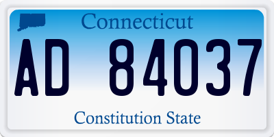 CT license plate AD84037