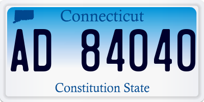 CT license plate AD84040