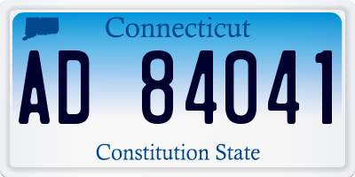 CT license plate AD84041