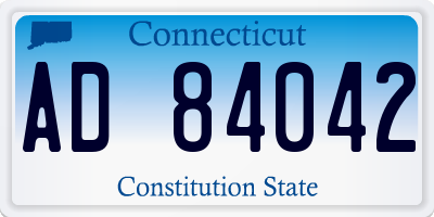 CT license plate AD84042