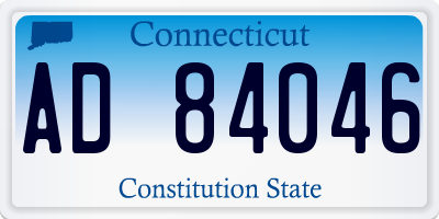 CT license plate AD84046