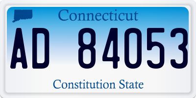 CT license plate AD84053