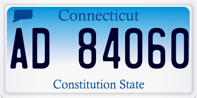 CT license plate AD84060