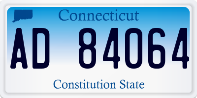 CT license plate AD84064
