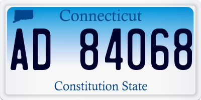 CT license plate AD84068