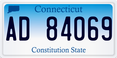 CT license plate AD84069