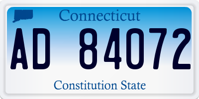 CT license plate AD84072