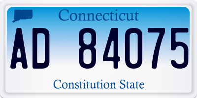CT license plate AD84075