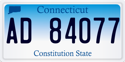 CT license plate AD84077