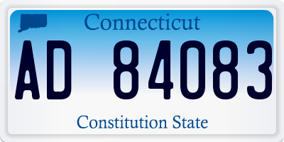 CT license plate AD84083