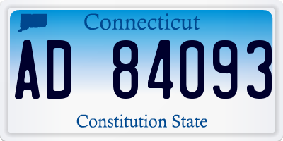 CT license plate AD84093