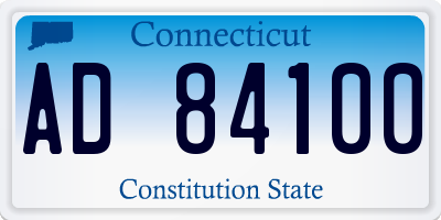 CT license plate AD84100