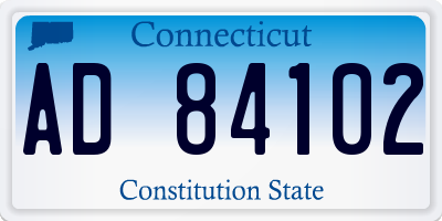 CT license plate AD84102