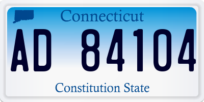 CT license plate AD84104