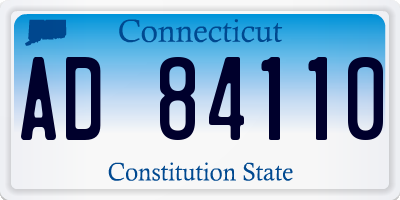 CT license plate AD84110