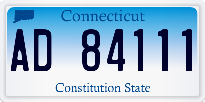 CT license plate AD84111