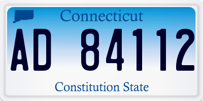 CT license plate AD84112