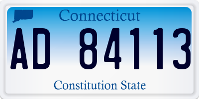 CT license plate AD84113