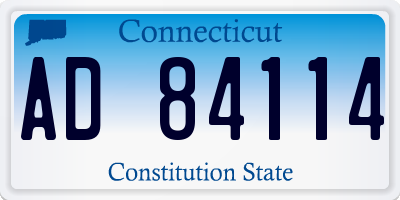 CT license plate AD84114