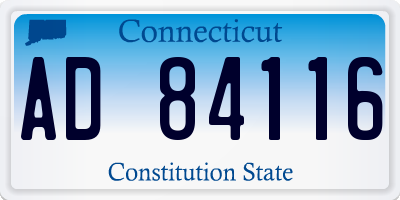 CT license plate AD84116