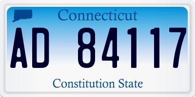 CT license plate AD84117