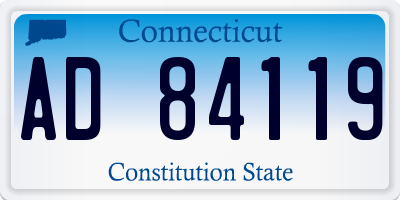 CT license plate AD84119