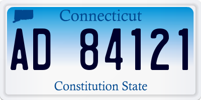 CT license plate AD84121