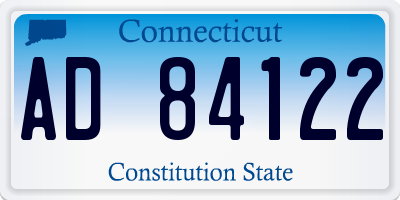 CT license plate AD84122