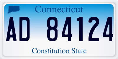 CT license plate AD84124