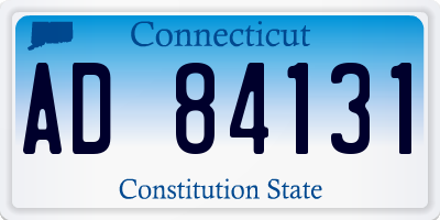 CT license plate AD84131
