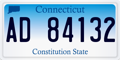 CT license plate AD84132